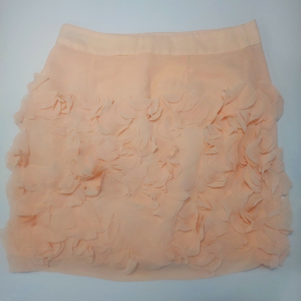 SINEQUANONE Design In PARIS  Peach Ruffle Skirt Medium